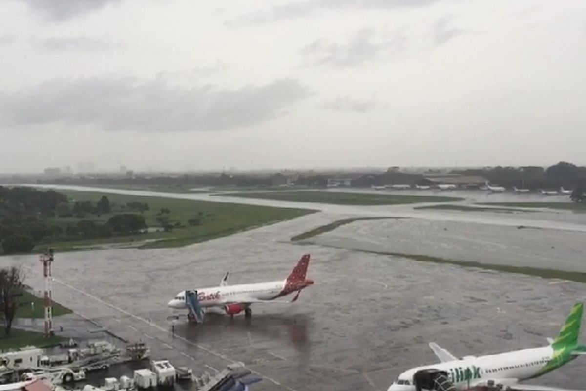 Bandara Halim Perdanakusuma, Rabu (1/1/2020)