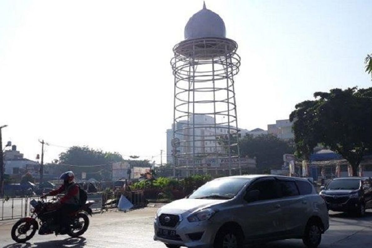 Tugu Pamulang di Bunderan Pamulang, Tangerang Selatan, Kamis (20/6/2019) 