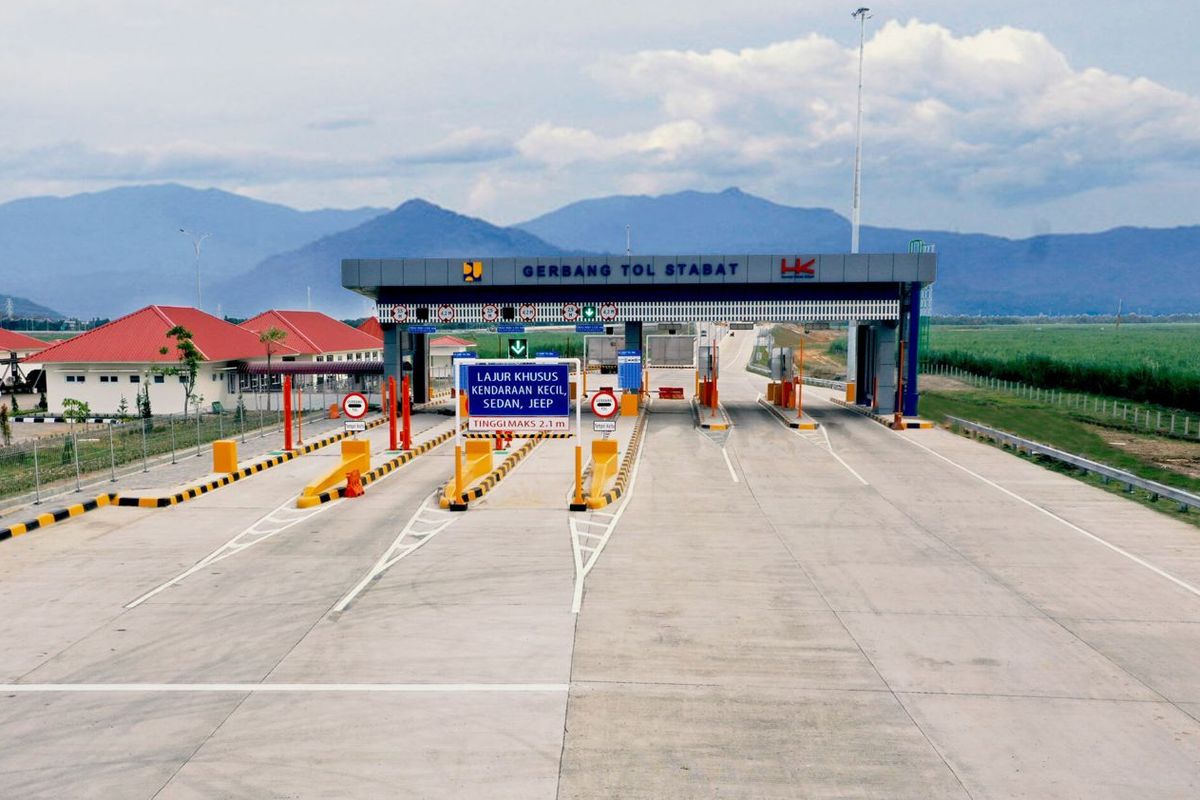 Gerbang Tol Stabat Ruas Tol Binjai-Pangkalan Brandan