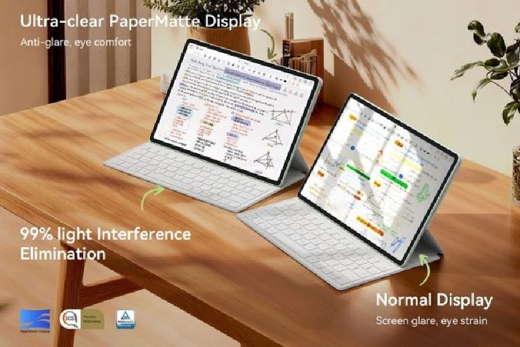 HUAWEI MatePad 12 X (2026) dibekali teknologi anti-glare dan anti-fatigue. 