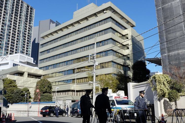 Foto dokumen yang diambil pada Februari 2016 menunjukkan gedung yang digunakan sebagai kantor Asosiasi Umum Warga Korea Utara atau Chongryon di Tokyo, Jepang.