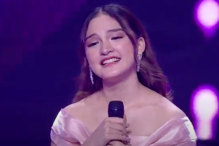 Kontestan X Factor Indonesia, Maysha. Ia harus tersingkir di babak grand final, Senin (11/4/2022) malam
