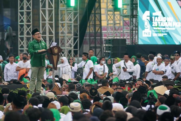 Partai Kebangkitan Bangsa (PKB) menggelar perayaan hari lahir (harlah) ke-25 di Stadion Manahan, Kota Solo, Jawa Tengah, Minggu (23/7/2023).