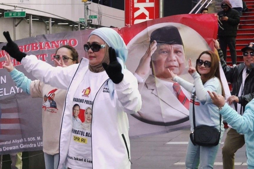 Ragam Kampanye Relawan Capres RI di AS: Joget Bareng di Times Square hingga Bazar Kuliner