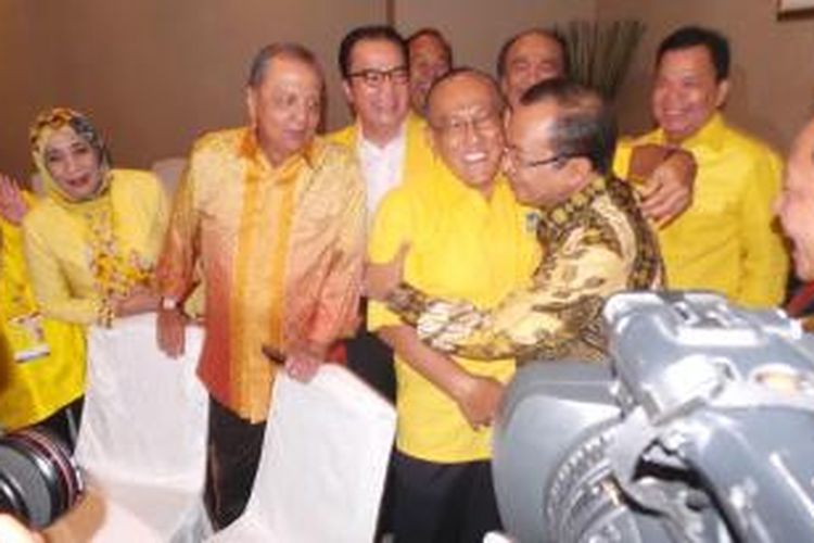 Wakil Ketua Umum hasil Munas Ancol Priyo Budi Santoso menghadiri rapimnas yang digelar kubu Aburizal Bakrie di Jakarta, Jumat (12/6/2015).