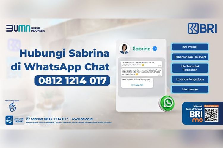 Gunakan Sabrina dari BRI agar liburan semakin nyaman.