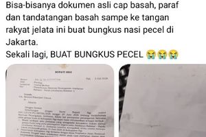 Dokumen Resmi dari Bupati Sigi Ditemukan Jadi Bungkus Nasi Pecel di Jakarta