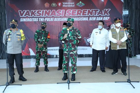 Ke Lampung, Panglima TNI Perintahkan Habiskan Semua Dosis Vaksin Covid-19