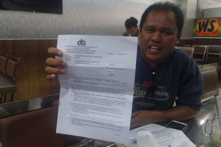 Salah satu pelapor Sudarso Arief Bakuama mengatakan, dari surat pemberitahuan perkembangan hasil penyidikan oleh Polda Jatim,  laporan kasus dugaan penipuan program investasi milik Yusuf Mansur naik ke tahap penyidikan, Selasa (5/9/2017)