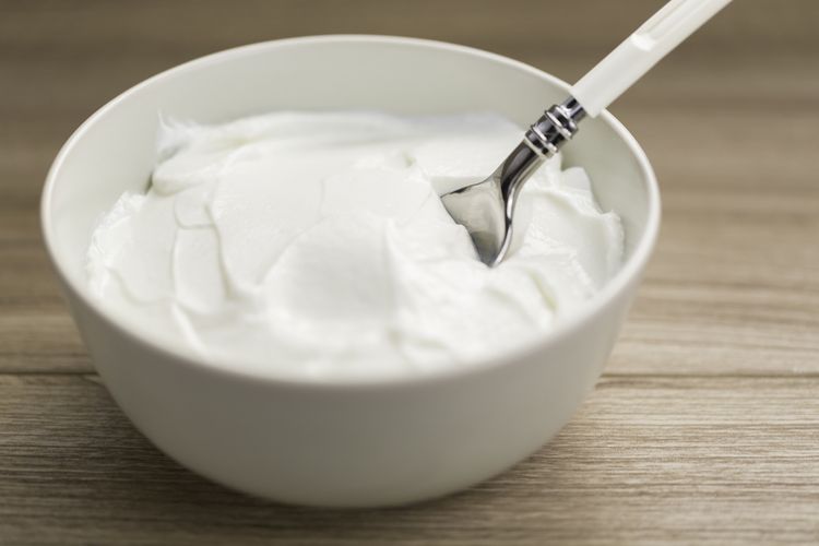 ilustrasi greek yoghurt. 
