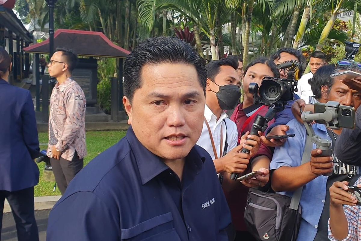 Menteri BUMN Erick Thohir di Pendopo Agung Royal Ambarrukmo, Jumat (9/12/2022).