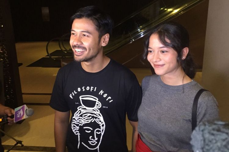 Chicco Jerikho dan Putri Marino di Hotel Fairmont, Jakarta Pusat, Rabu (30/5/2018).