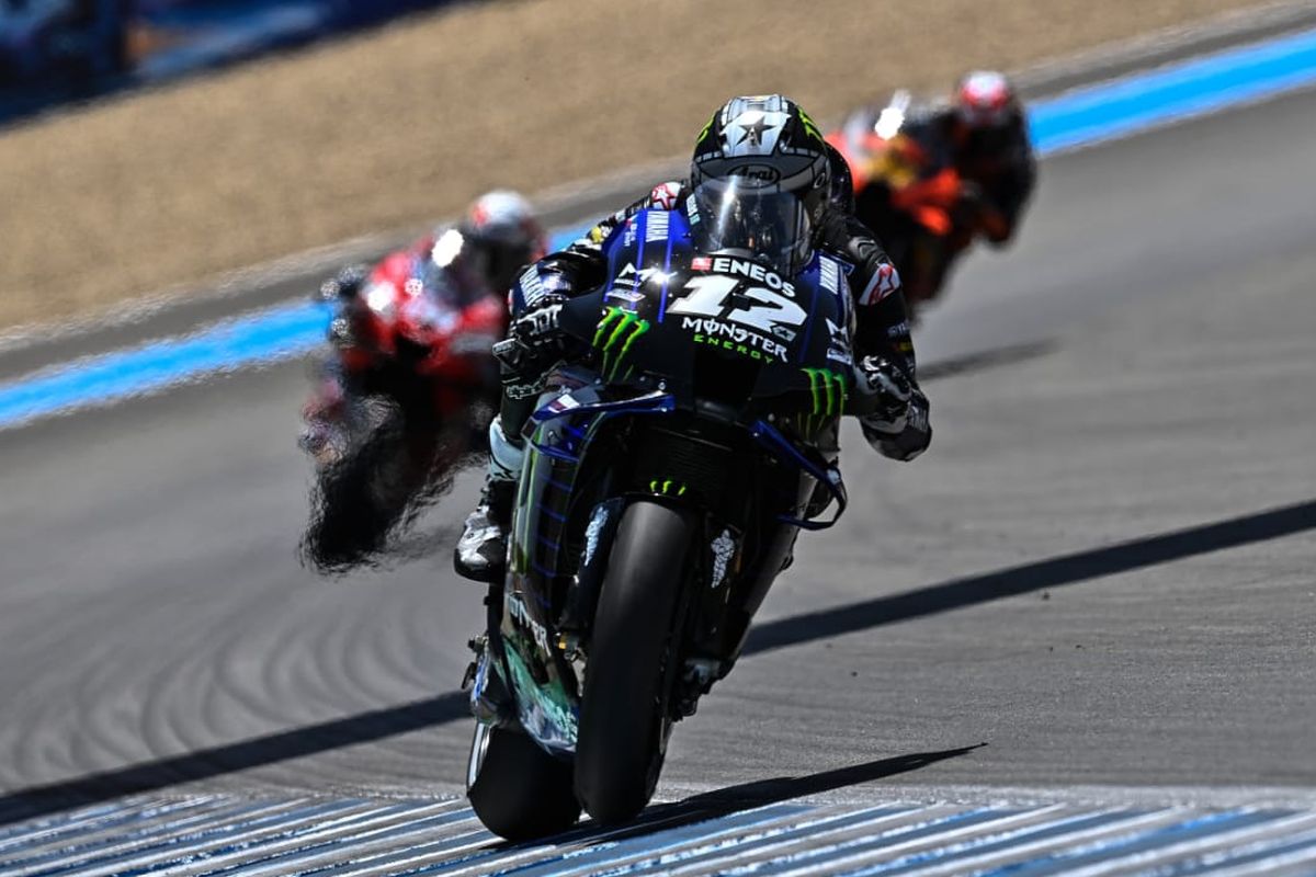 Maverick Vinales saat berlaga di GP Jerez 2020