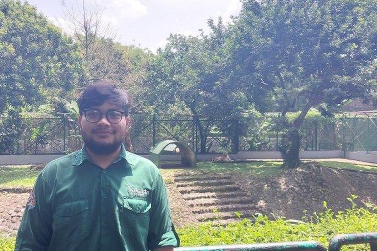 Ibnu Triputro (28), zookeeper yang bertanggung jawab merawat harimau di Taman Margasatwa Ragunan menceritakan suka dukanya saat ditemui Kamis (20/4/2023). Tiga tahun terakhir ia rela tak mudik Lebaran demi tanggung jawab tugasnya.