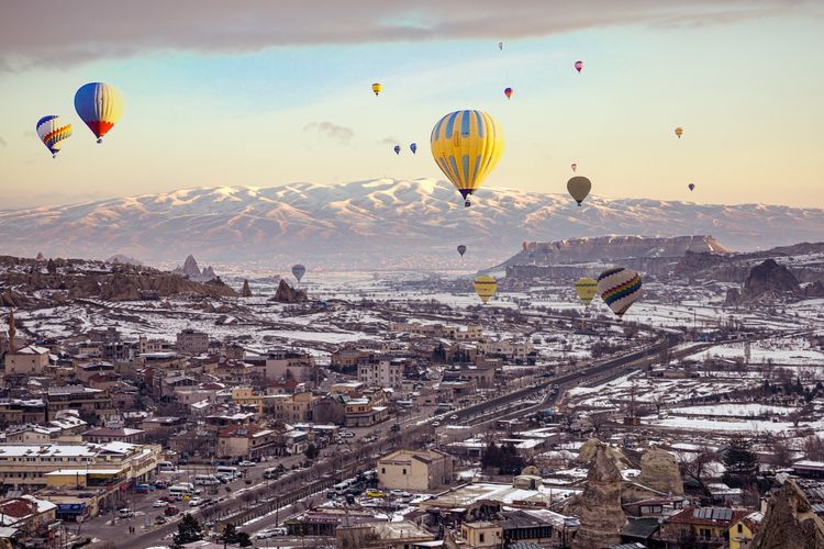 Ilustrasi Turki pada musim dingin.