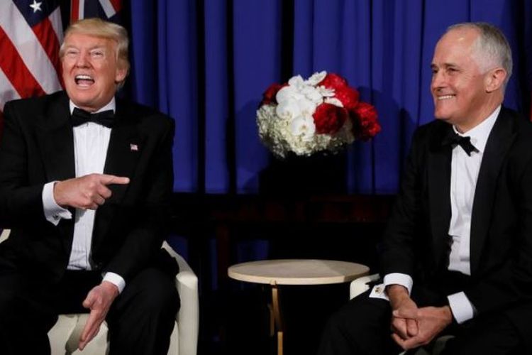 Presiden AS Donald Trump dan PM Australia Malcolm Turnbull.