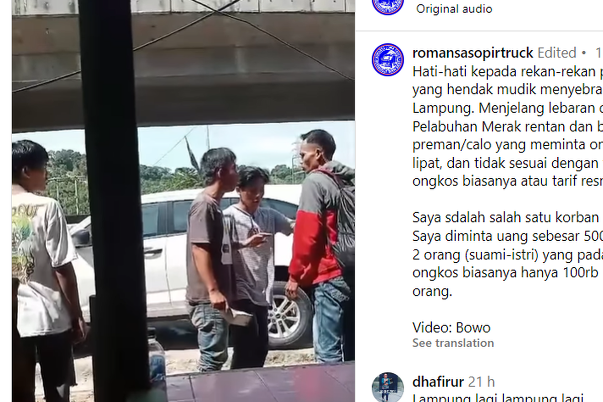 Video aksi premanisme calo tiket di Pelabuhan Merak