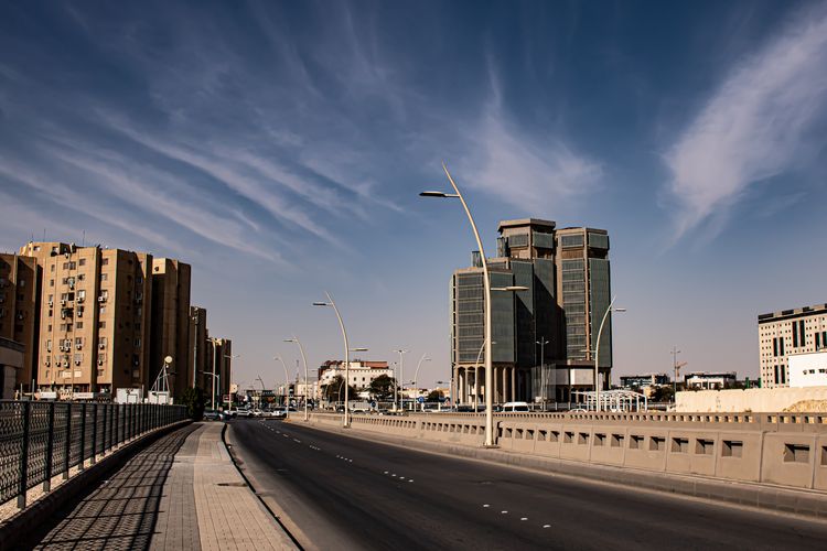 Ilustrasi jalan di Kota Riyadh, Arab Saudi.