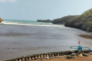 Sungai Bawah Tanah yang Bermuara di Pantai Baron Gunungkidul Berubah Arah