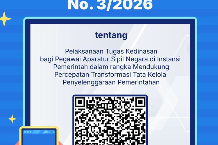 SE Menteri PANRB Nomor 3 Tahun 2026 tentang Pelaksanaan Tugas Kedinasan bagi ASN di Instansi Pemerintah.