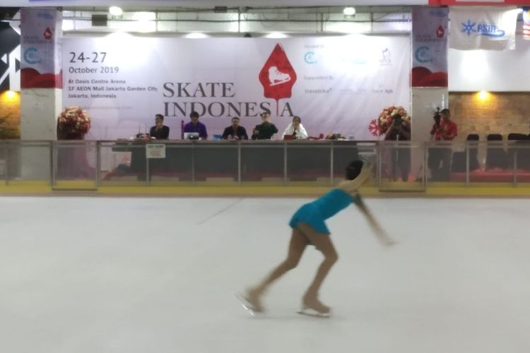 Kejuaraan ice skating Skate Indonesia 2019 berlangsung di Oasis Center Arena, Jakarta Timur, 24-27 Oktober 2019.