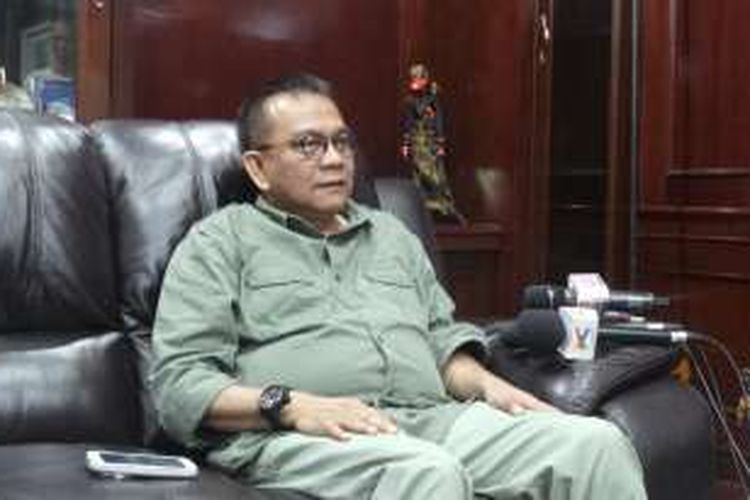 Wakil Ketua DPRD DKI Jakarta sekaligus Ketua DPD Gerindra DKI Jakarta Mohamad Taufik, saat ditemui di ruang kerjanya di lantai 9 Gedung DPRD DKI Jakarta, Selasa (26/7/2016).