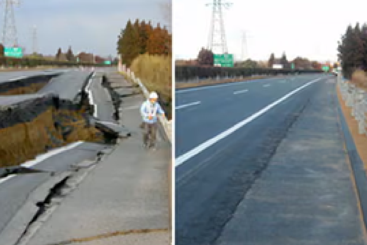 Saat Jepang Cuma Butuh 6 Hari untuk Muluskan Lagi Jalan Retak Parah akibat Gempa