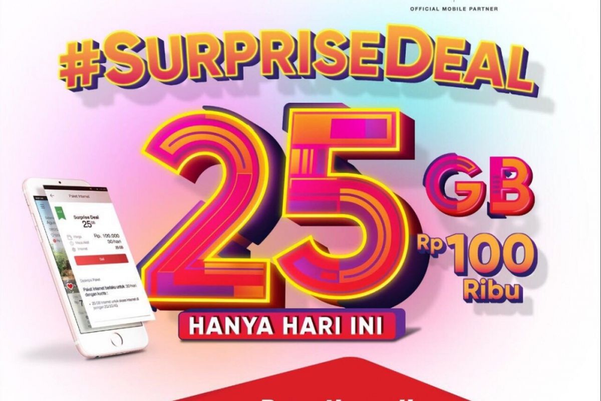 Promo Super Deal Telkomsel, kuota 25 GB harga Rp 100.000.