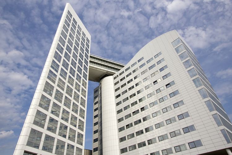 Gedung Mahkamah Kriminal Internasional di Den Haag, Belanda.
