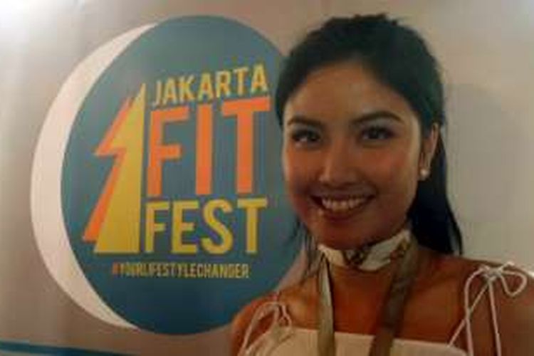 Zivanna Letisha diabadikan di sela acara kesehatan di Distrikt Resto, Cipete Raya, Jakarta Selatan, Rabu (28/9/2016).