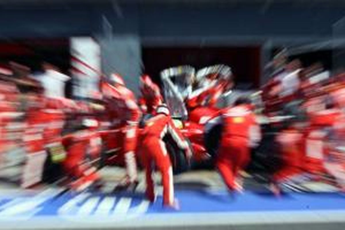 Felipe Massa (Brazil), Scuderia Ferrari saat di pit stop Italian Grand Prix Monza, Italia