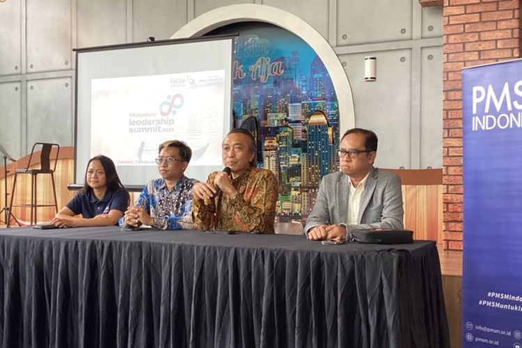 Konferensi Pers Makassar Leadership Summit 2023 di TVRI Pusat, Senayan, Jakarta, Kamis (16/11/2023).