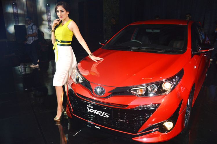 Model terbaru New Yaris meluncur di Jakarta (20/2/2018).