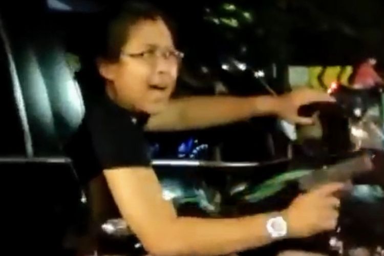 The gun-toting driver involved in a road rage incident in Duren Sawit, Jakarta that went viral on Friday (2/4/2021).