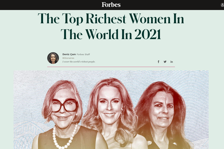 Daftar perempuan terkaya di dunia 2021 versi Forbes