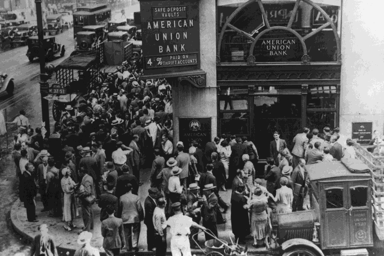 Situasi di bank Amerika Serikat pada awal The Great Depression atau Depresi Besar (1929-1939).