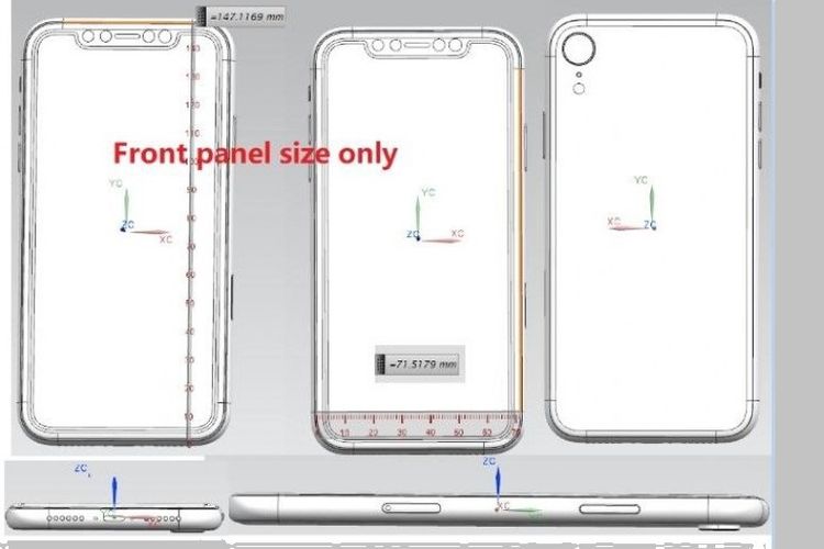 Bocoran skema yang diduga iPhone X versi murah