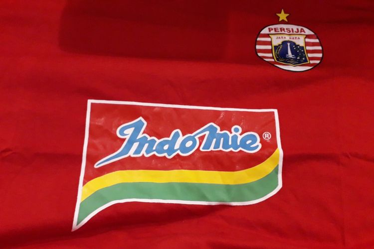 Brand Indomie dari Indofood yang akan mulai menjadi sponsor Persija Jakarta tahun 2019.