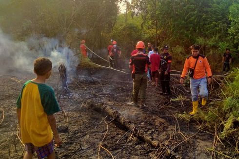 20 Hektar Lahan di Depan GOR Sei Sembilang Terbakar, Api Nyaris Merambat ke Pemukiman