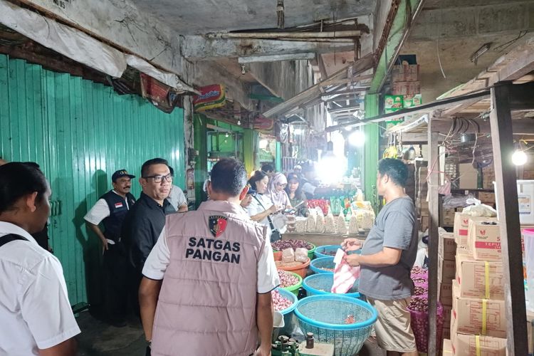 Satgas Pangan Polri melakukan sidak ke pasar di Kalimantan Tengah (Kalteng). 