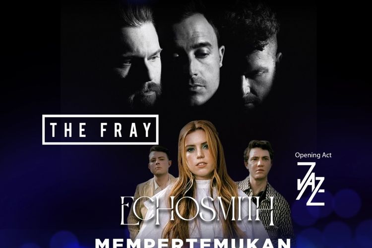 Poster konser The Fray dan Echosmith yang akan menggelar konser di Jakarta pada Juni 2024