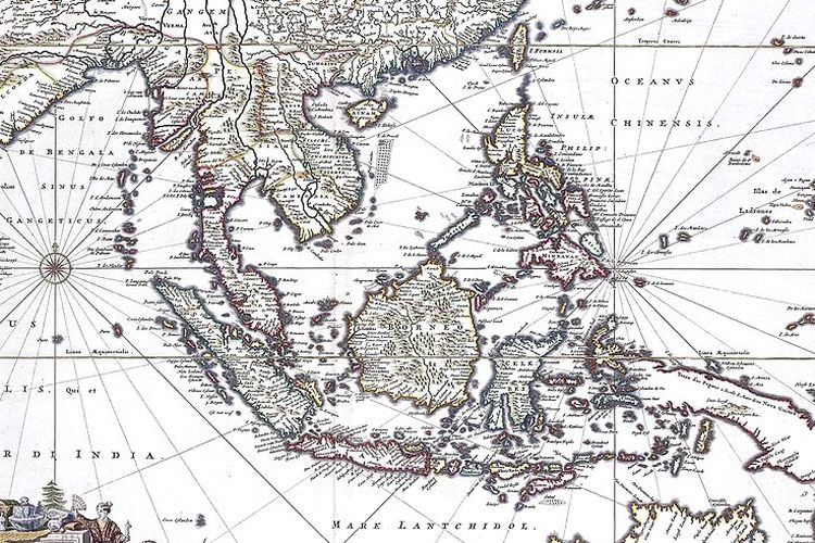 Peta Kepulauan Indonesia pada abad ke-17 yang dibuat oleh Nicolaes Visscher II.