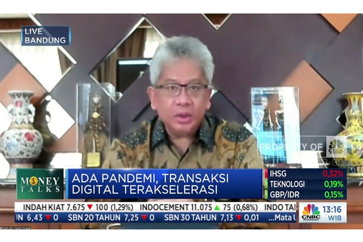 Direktur Utama Bank BJB Yuddy Renaldi dalam talk show Money Talks Power Lunch: Digitalisasi BPD di CNBC Indonesia, Kamis (24/6/2021).