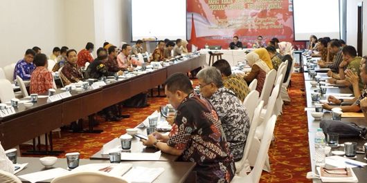 Rapat kerja nasional implementasi Gerakan Nasional Revolusi Mental di Jakarta, Kamis (2/8/2018)