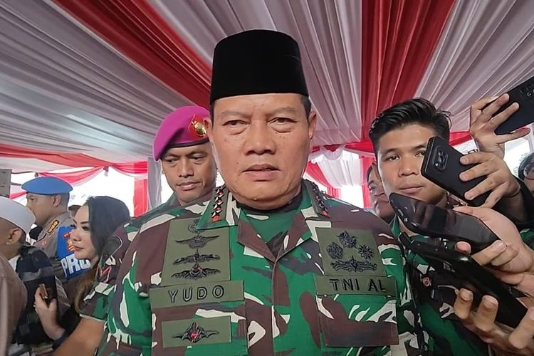 Panglima Tentara Nasional Indonesia (TNI) Laksamana TNI Yudo Margono di Lapangan Bhayangkara, Mabes Polri, Jakarta, Jumat (30/6/2023).