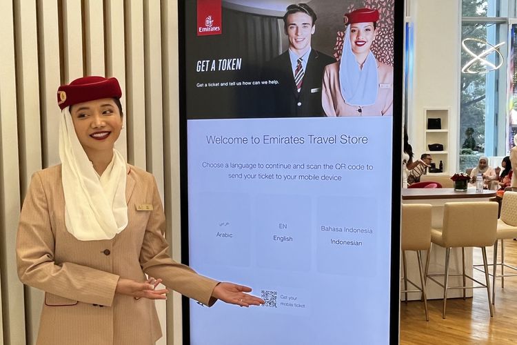 Emirates Travel Store dibuka di Jakarta, Sequis Tower, Jakarta Selatan, Kamis (24/4/2025). 
