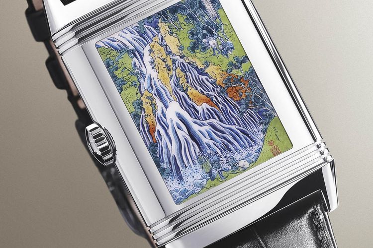 Reverso Tribute Enamel Hokusai Waterfall