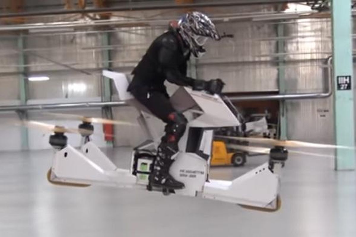 Hoversurf bikin motor terbang berkonsep drone.