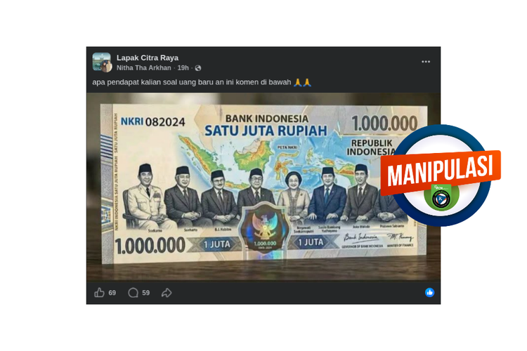 INFOGRAFIK: Hoaks Uang Baru Pecahan Rp 1 Juta dengan Desain 8 Presiden RI