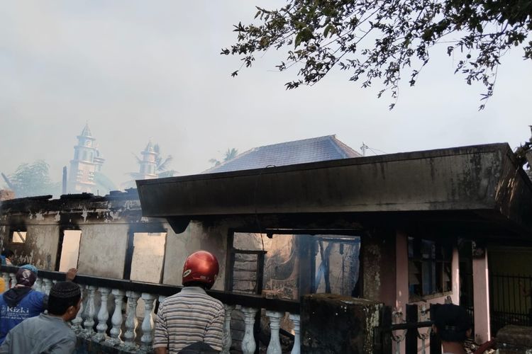 Kondisi kebakaran rumah di Desa Nguter, Lumajang, Rabu (17/1/2024)